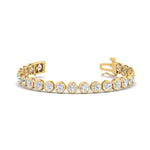 Load image into Gallery viewer, Round Lab Diamond Bezel Set Tennis Bracelet
