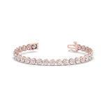 Load image into Gallery viewer, Round Lab Diamond Bezel Set Tennis Bracelet
