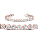 Load image into Gallery viewer, Round Lab Diamond Bezel Set Tennis Bracelet

