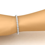 Load image into Gallery viewer, Round Lab Diamond Bezel Set Tennis Bracelet
