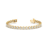 Load image into Gallery viewer, Round Lab Diamond Bezel Set Tennis Bracelet
