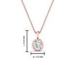 Load image into Gallery viewer, Round Lab Diamond Bezel Solitaire Pendant For Women
