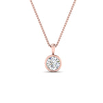 Load image into Gallery viewer, Round Lab Diamond Bezel Solitaire Pendant For Women
