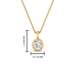 Load image into Gallery viewer, Round Lab Diamond Bezel Solitaire Pendant For Women
