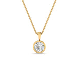 Load image into Gallery viewer, Round Lab Diamond Bezel Solitaire Pendant For Women
