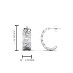 Load image into Gallery viewer, 1/4 Carat Round Cut Lab Diamond Cuban Link Hoop Earrings 14K Gold
