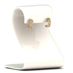 Load image into Gallery viewer, 1/4 Carat Round Cut Lab Diamond Cuban Link Hoop Earrings 14K Gold
