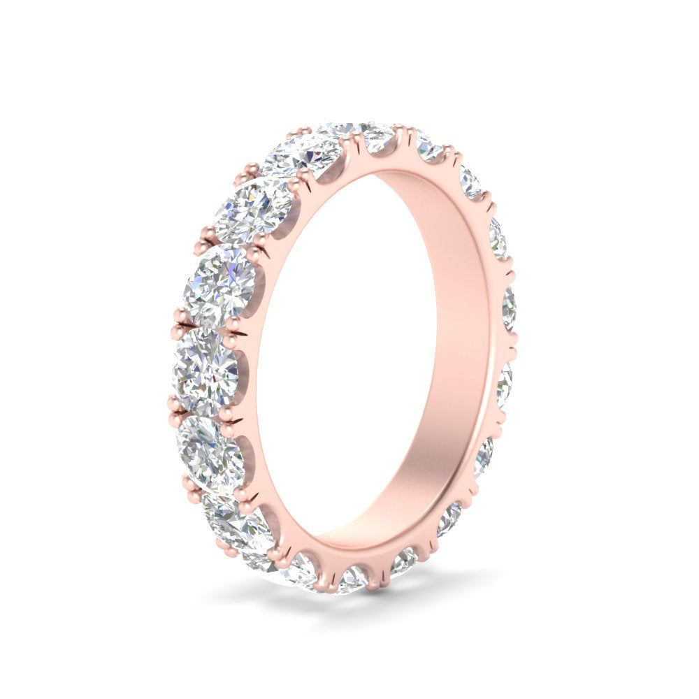 0.25 - 5 Carat Round Cut Lab Grown Eternity Wedding Band For Women 14k Gold