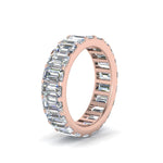 Load image into Gallery viewer, Emerald Cut Lab Diamond Eternity Ring 14K Gold
