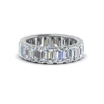 Load image into Gallery viewer, Emerald Cut Lab Diamond Eternity Ring 14K Gold
