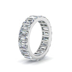 Load image into Gallery viewer, Emerald Cut Lab Diamond Eternity Ring 14K Gold
