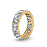 Load image into Gallery viewer, Emerald Cut Lab Diamond Eternity Ring 14K Gold
