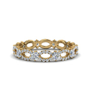 1.50 Ctw Lab Grown Diamond Eternity Ring For Womens In 14K Yellow Gold | Cuts & Carat