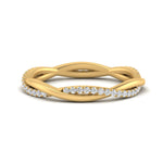 Load image into Gallery viewer, Eternity Lab Diamond  Wedding Twisted Band For Women In 14K Yellow Gold | Cuts &amp; Carat
