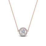 Load image into Gallery viewer, 0.50 Ctw Lab Diamond Halo Pendant Necklace For Women
