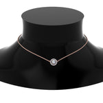 Load image into Gallery viewer, 0.50 Ctw Lab Diamond Halo Pendant Necklace For Women

