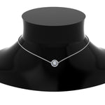 Load image into Gallery viewer, 0.50 Ctw Lab Diamond Halo Pendant Necklace For Women
