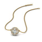Load image into Gallery viewer, 0.50 Ctw Lab Diamond Halo Pendant Necklace For Women
