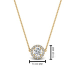 Load image into Gallery viewer, 0.50 Ctw Lab Diamond Halo Pendant Necklace For Women
