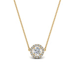 Load image into Gallery viewer, 0.50 Ctw Lab Diamond Halo Pendant Necklace For Women
