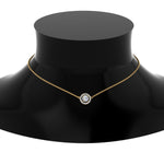 Load image into Gallery viewer, 0.50 Ctw Lab Diamond Halo Pendant Necklace For Women
