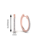 Load image into Gallery viewer, Round Cut Lab Diamond Huggie Earring for Women In 14K Rose Gold | Cuts &amp; Carat
