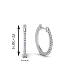 Load image into Gallery viewer, Round Cut Lab Diamond Huggie Earring for Women In 14K White Gold | Cuts &amp; Carat
