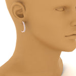Load image into Gallery viewer, 1/5 Carat Round Cut Lab Diamond J Hoop Small Earring 14K Gold
