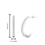 Load image into Gallery viewer, 1/5 Carat Round Cut Lab Diamond J Hoop Small Earring 14K Gold
