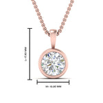 Load image into Gallery viewer, Round Lab Diamond Bezel Solitaire Pendant For Women
