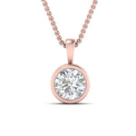 Load image into Gallery viewer, Round Lab Diamond Bezel Solitaire Pendant For Women
