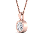 Load image into Gallery viewer, Round Lab Diamond Bezel Solitaire Pendant For Women
