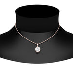 Load image into Gallery viewer, Round Lab Diamond Bezel Solitaire Pendant For Women
