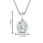 Load image into Gallery viewer, Round Lab Diamond Bezel Solitaire Pendant For Women
