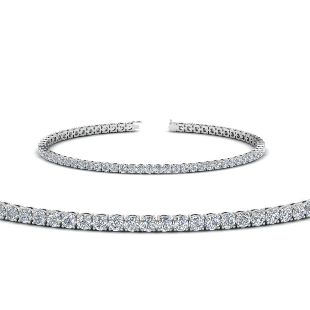 2 To 15 Carat Lab Diamond Tennis Bracelet For Women 14K Gold