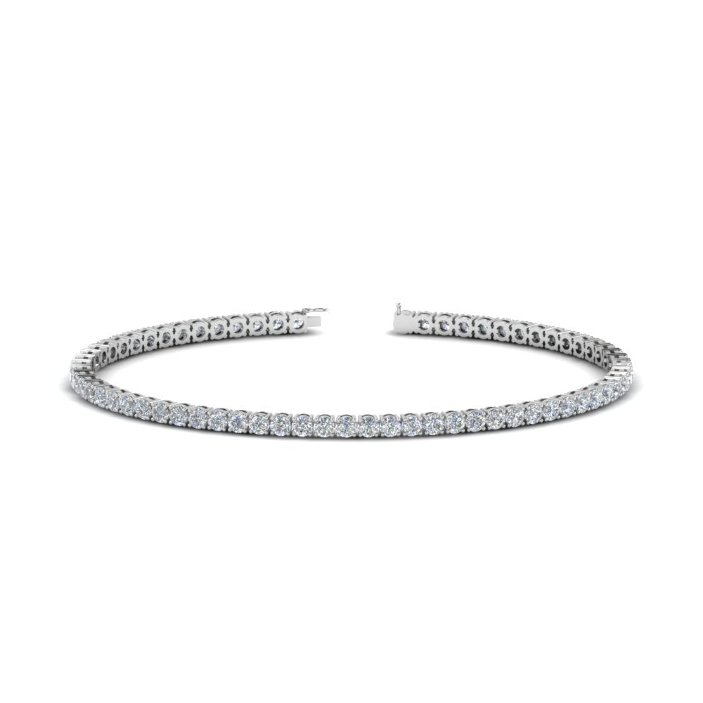 2 To 15 Carat Lab Diamond Tennis Bracelet For Women 14K Gold