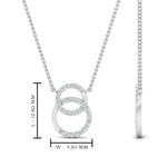Load image into Gallery viewer, Double Circle Lab Diamond Pendant For Women 14K Gold
