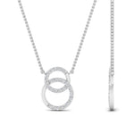 Load image into Gallery viewer, Double Circle Lab Diamond Pendant For Women 14K Gold
