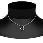 Load image into Gallery viewer, Double Circle Lab Diamond Pendant For Women 14K Gold
