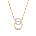 Load image into Gallery viewer, Double Circle Lab Diamond Pendant For Women 14K Gold
