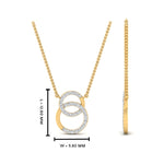 Load image into Gallery viewer, Double Circle Lab Diamond Pendant For Women 14K Gold
