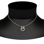 Load image into Gallery viewer, Double Circle Lab Diamond Pendant For Women 14K Gold

