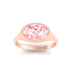 Load image into Gallery viewer, east-west-oval-bezel-vivid-pink-engagement-ring-in-rose-gold-fdenr11606gvpinkangle5-nl-rg.jpg?v=1789038710