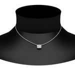 Load image into Gallery viewer, Emerald Cut Lab Diamond East West Solitaire Pendant For Women
