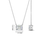 Load image into Gallery viewer, Emerald Cut Lab Diamond East West Solitaire Pendant For Women
