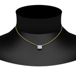 Load image into Gallery viewer, Emerald Cut Lab Diamond East West Solitaire Pendant For Women
