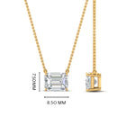 Load image into Gallery viewer, Emerald Cut Lab Diamond East West Solitaire Pendant For Women
