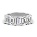 Load image into Gallery viewer, Five Stone Emerald Cut Lab Diamond Ring 14K Gold

