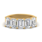 Load image into Gallery viewer, Five Stone Emerald Cut Lab Diamond Ring 14K Gold
