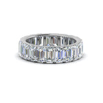 Load image into Gallery viewer, Emerald Cut Lab Diamond Eternity Ring 14K Gold
